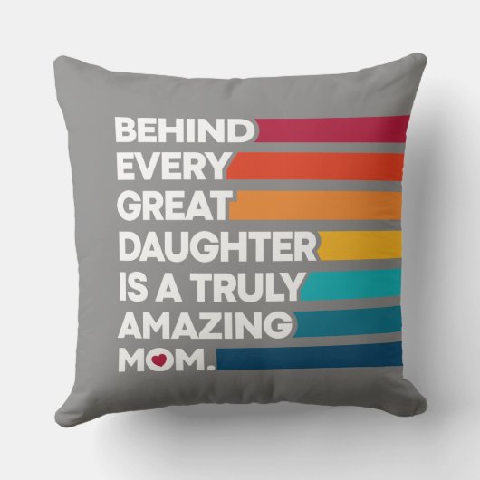 母スタイリッシュ母の日のデザイン表現文字 クッション (裏面)