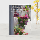 母スペインのの日札 カード (黄色い花)