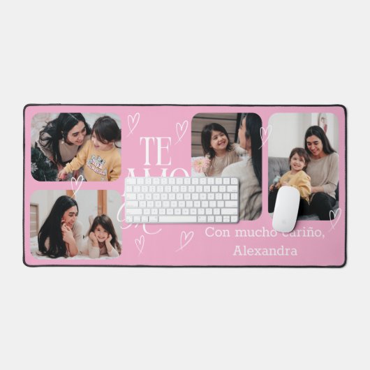 母スペインのの日4写真ギフト デスクマット (キーボード&マウス)