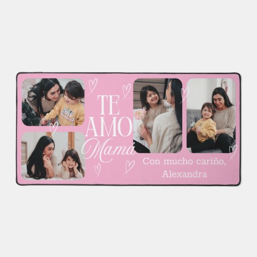 母スペインのの日4写真ギフト デスクマット (正面)