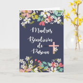 母スペインのイースター恵みと花 カード (黄色い花)