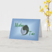 母タオの陰陽の挨拶状 カード (黄色い花)