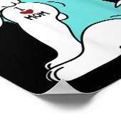 母タトゥージャック・ラッセル・テリアー母の日が大好き ポスター (角)