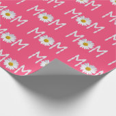 母デイジー花と花びら ラッピングペーパー (角)