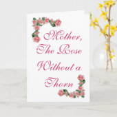 母トゲのないバラ カード (黄色い花)