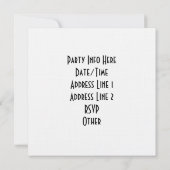 母トラック運転手-黒及び白 招待状 (裏面)