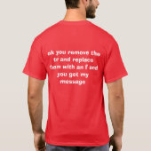 母トラック運転手 Tシャツ (裏面)