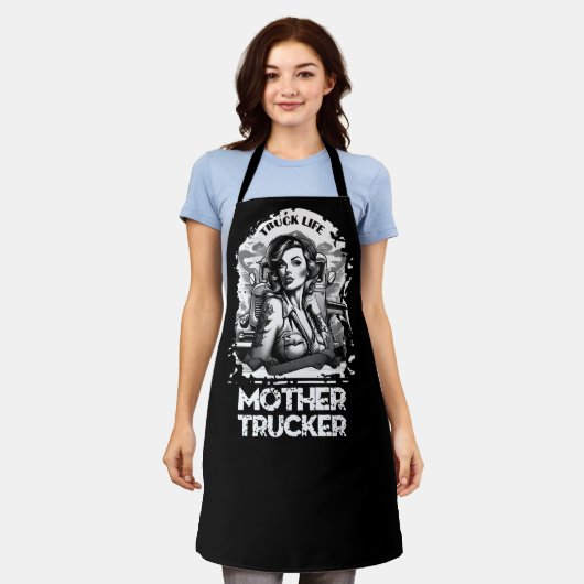 母トラック エプロン (着用した状態)