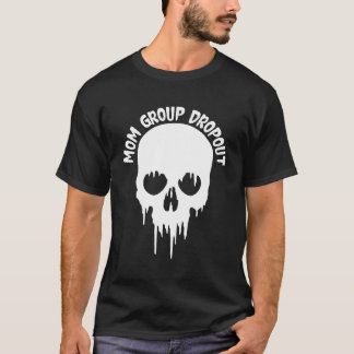 母ドロップアウトスカル血怖い母マママハロウィーン Tシャツ
