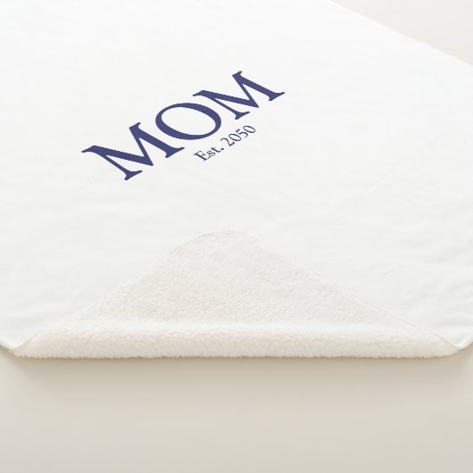 母ネイビーブルー白カスタム色定日かわいい シェルパブランケット (3/4)