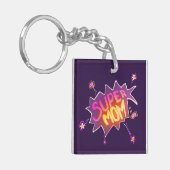 母ネオンすごいフラワー漫画バブルスケッチ キーホルダー (正面左)