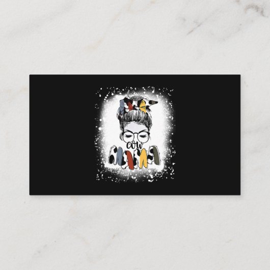 母ハイファー農家母カウメッシーバンヘアバンダン 名刺 (裏面)