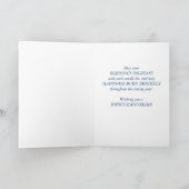 母ハヌカーは青い(ユダヤ教)メノラーを望みます シーズンカード (内部)