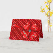 母ハートクローバーとダイヤモンド カード (黄色い花)