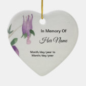 母ハートメモリアル絶対に行遠くにかない セラミックオーナメント (裏面)