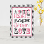 母ハート地下鉄アートマザーズデイカード カード (黄色い花)