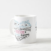 母ハート愛気にする甘い優しい コーヒーマグカップ (正面左)