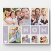 母ハート紫フォトコラージュ母の日 フォトプラーク (正面)