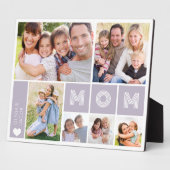 母ハート紫フォトコラージュ母の日 フォトプラーク (側面)