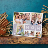 母ハート紫フォトコラージュ母の日 フォトプラーク (側面)