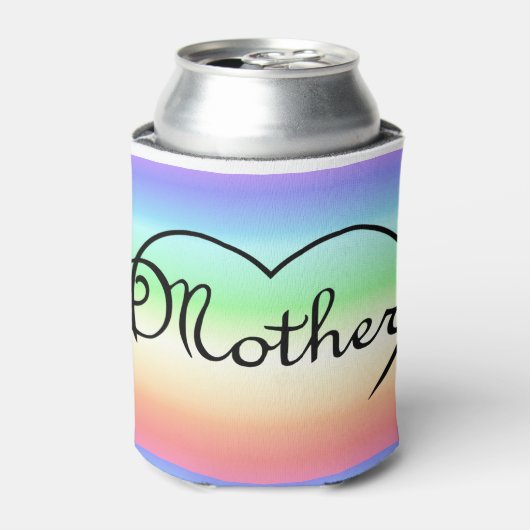 母ハート虹 缶クーラー (缶正面)