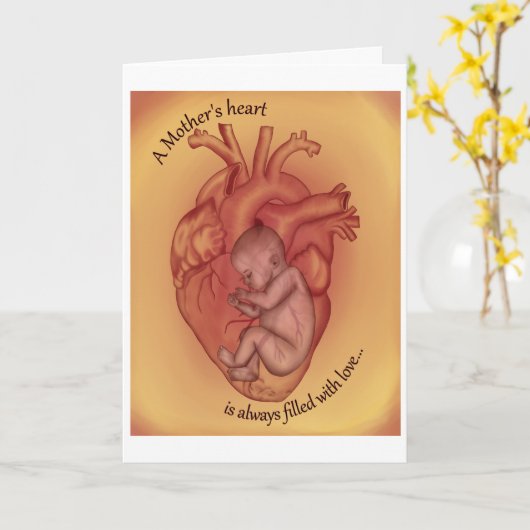 母ハート... カード (黄色い花)