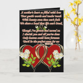 母ハート カード (黄色い花)