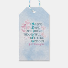 母ハート ギフトタグ