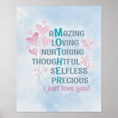 母ハート ポスター (正面)