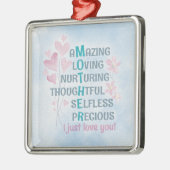 母ハート メタルオーナメント (左)