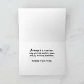 母バタフライを失って1年 カード (内部)