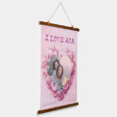 母バレンタインつる写真のタペストリー 吊り下げ型タペストリー (傾斜あり)