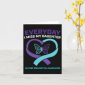 母パパ恋しく思娘自殺認識度予防 カード (黄色い花)