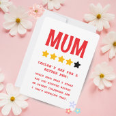 母パーソナライズされたおもしろい母の日カード（英国） 招待状
