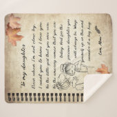 母パーソナライズされたからの娘への手紙 シェルパブランケット (正面(横))