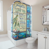 母パーソナライズされたからの娘への手紙 シャワーカーテン (インサイチュ)