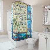 母パーソナライズされたからの娘への手紙 シャワーカーテン (インサイチュ)