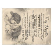 母パーソナライズされたからの娘への手紙 テーブルクロス (正面(横))