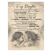 母パーソナライズされたからの娘への手紙 テーブルクロス (正面)