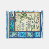 母パーソナライズされたからの娘への手紙 フリースブランケット (正面(横))