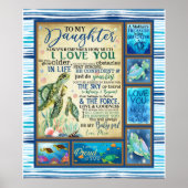 母パーソナライズされたからの娘への手紙 ポスター (正面)