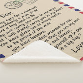 母パーソナライズされたからの息子への手紙 シェルパブランケット (3/4)