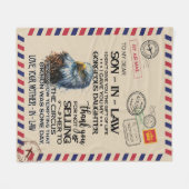 母パーソナライズされたからの義親愛理の手紙に フリースブランケット (正面(横))