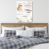 母パーソナライズされたから娘に キャンバスプリント (インサイチュ (寝室))