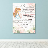 母パーソナライズされたから娘に キャンバスプリント (インサイチュ (ウッドフロア))