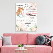 母パーソナライズされたから娘に キャンバスプリント (インサイチュ (リビング))