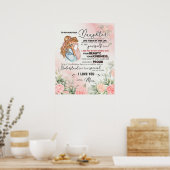 母パーソナライズされたから娘に ポスター (キッチン)