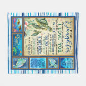 母パーソナライズされたから娘への手紙 フリースブランケット (正面(横))