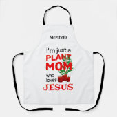 母パーソナライズされたがイエスを愛する植物 エプロン (正面)