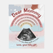 母パーソナライズされたが母になるための親愛贈り物 フリースブランケット (正面)